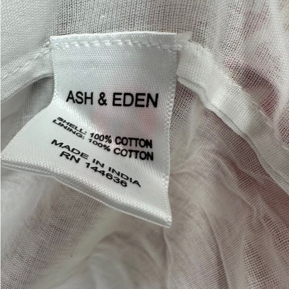 Ash & Eden Red Olga Mini Lace Dress sz M Cotton Tiered Made in India NWT - Picture 3 of 8